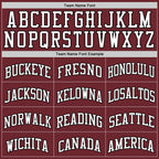 Custom Burgundy White-Black Authentic Basketball Jersey