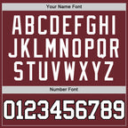 Custom Burgundy White-Black Authentic Basketball Jersey