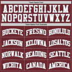 Custom Burgundy White-Gray Authentic Basketball Jersey