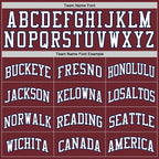 Custom Burgundy White-Navy Authentic Basketball Jersey