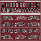 Custom Burgundy Black-White Authentic Basketball Jersey