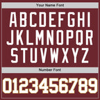 Custom Burgundy White-Old Gold Authentic Basketball Jersey