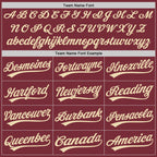 Custom Stitched Burgundy Cream-Burgundy Baseball Pullover Sweatshirt Hoodie