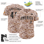 Custom Camo Black Authentic Salute To Service Baseball Jersey