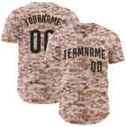 Custom Camo Black Authentic Salute To Service Baseball Jersey