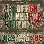 Custom Camo Vintage Mexican Flag-Cream 3D Woodland Camo Authentic Salute To Service Baseball Jersey