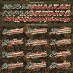 Custom Camo Vintage USA Flag-Cream 3D Woodland Camo Authentic Salute To Service Baseball Jersey