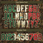 Custom Camo Vintage Mexican Flag-Cream 3D Woodland Camo Authentic Salute To Service Baseball Jersey