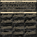 Custom Camo Black-Cream 3D American Flag Authentic Salute To Service Baseball Jersey