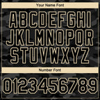 Custom Camo Black-Cream 3D American Flag Authentic Salute To Service Baseball Jersey