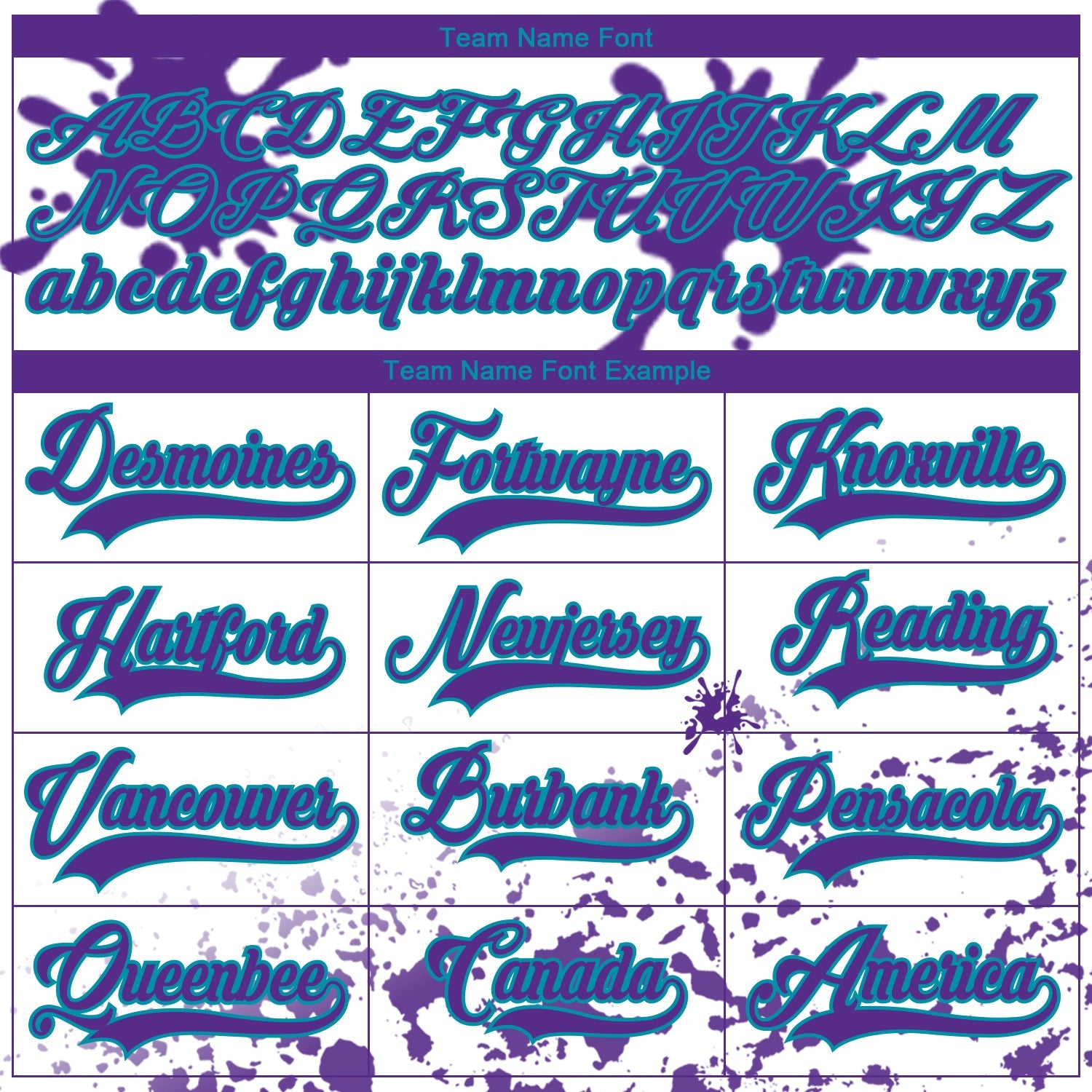 Custom Camo Purple Teal-White Splash Hockey Lace Neck Jersey