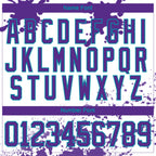 Custom Camo Purple Teal-White Splash Hockey Lace Neck Jersey