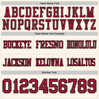 Custom Cream Cardinal-Black Authentic Football Jersey