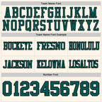 Custom Cream Midnight Green-Black Authentic Football Jersey