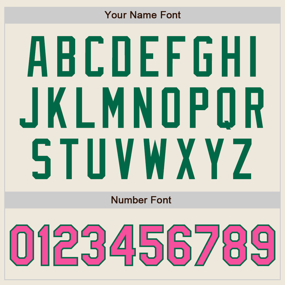 Custom Stitched Cream Pink-Kelly Green Baseball Pullover Sweatshirt Hoodie