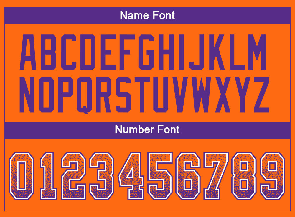Custom Orange Purple-White Drift Fashion Football Jersey