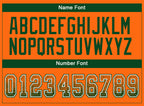 Custom Orange Green-White Drift Fashion Football Jersey