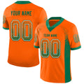 Custom Orange Kelly Green-White Drift Fashion Football Jersey