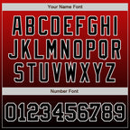 Custom Red Black-White Authentic Fade Fashion Baseball Jersey