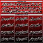 Custom Red Black-White Authentic Fade Fashion Baseball Jersey