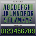 Custom Gray Neon Green-Navy Authentic Fade Fashion Baseball Jersey