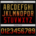 Custom Black Old Gold-Red Authentic Fade Fashion Baseball Jersey