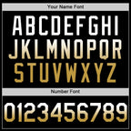 Custom Black White-Old Gold Authentic Fade Fashion Baseball Jersey