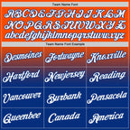 Custom Orange White-Royal Fade Fashion Performance T-Shirt