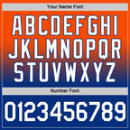 Custom Orange White-Royal Fade Fashion Performance T-Shirt