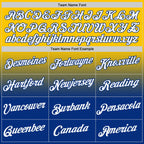 Custom Yellow White-Royal Fade Fashion Performance T-Shirt