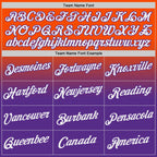 Custom Orange White-Purple Fade Fashion Performance T-Shirt