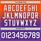 Custom Orange White-Purple Fade Fashion Performance T-Shirt