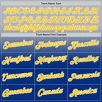 Custom Gray Yellow-Royal Fade Fashion Performance T-Shirt