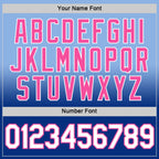 Custom Light Blue Royal-Pink Fade Fashion Performance T-Shirt