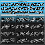 Custom Sky Blue Black-White Authentic Fade Fashion Baseball Jersey