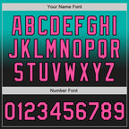 Custom Aqua Pink-Black Authentic Fade Fashion Baseball Jersey