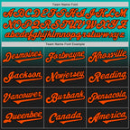 Custom Aqua Orange-Black Authentic Fade Fashion Baseball Jersey