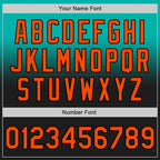 Custom Aqua Orange-Black Authentic Fade Fashion Baseball Jersey
