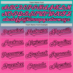 Custom Aqua Pink-Black Authentic Fade Fashion Baseball Jersey