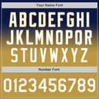 Custom Navy White-Old Gold Authentic Fade Fashion Baseball Jersey