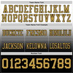 Custom White Old Gold-Black Authentic Fade Fashion Football Jersey