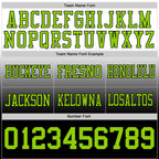 Custom White Neon Green-Black Authentic Fade Fashion Football Jersey