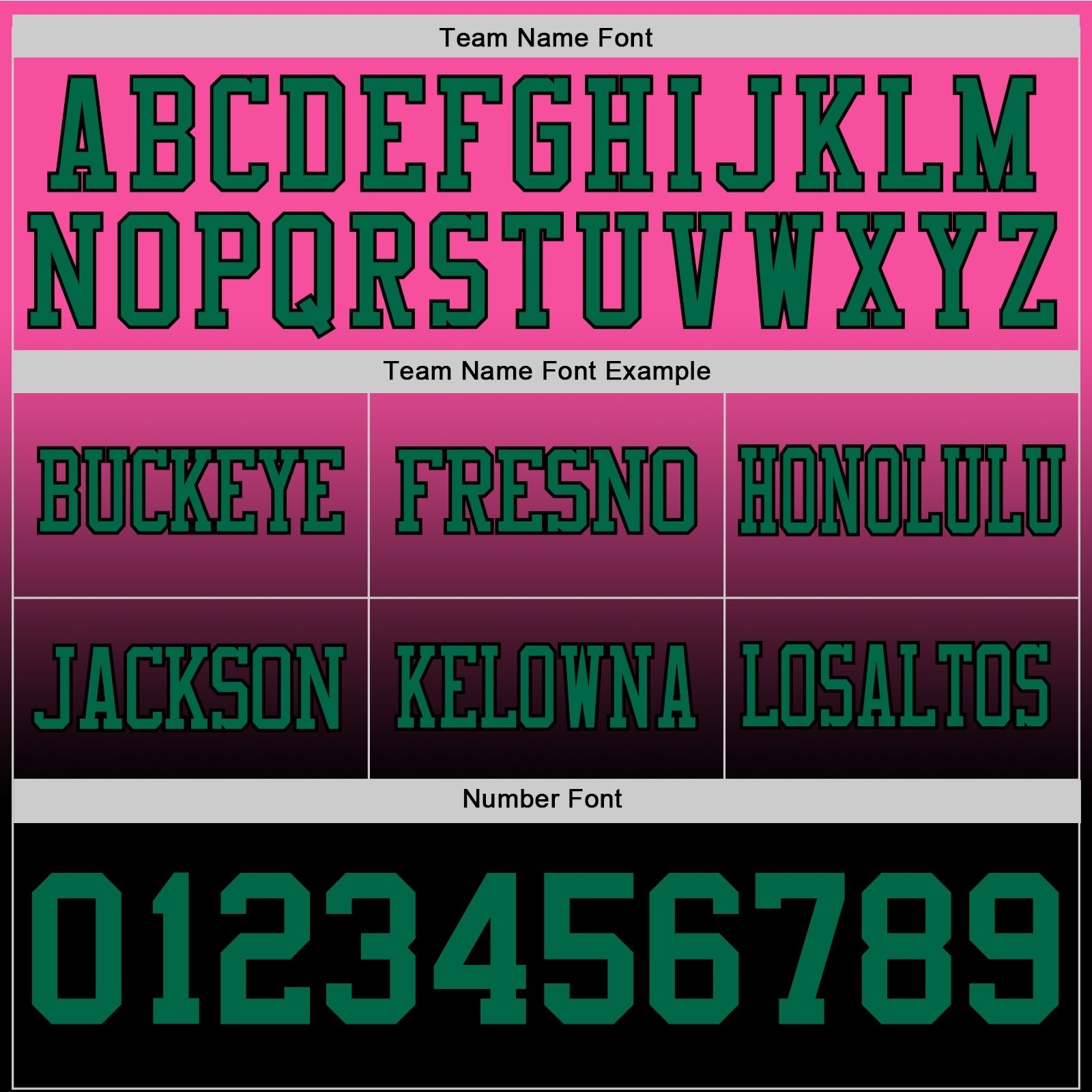 Custom Pink Kelly Green-Black Authentic Fade Fashion Football Jersey