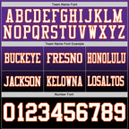 Custom Purple White Black-Orange Authentic Fade Fashion Football Jersey