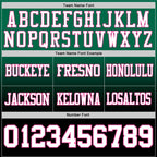 Custom Kelly Green White Black-Pink Authentic Fade Fashion Football Jersey