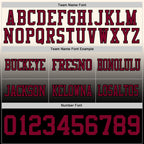 Custom Cream Maroon-Black Authentic Fade Fashion Football Jersey