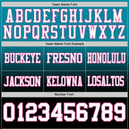 Custom Teal White Black-Pink Authentic Fade Fashion Football Jersey