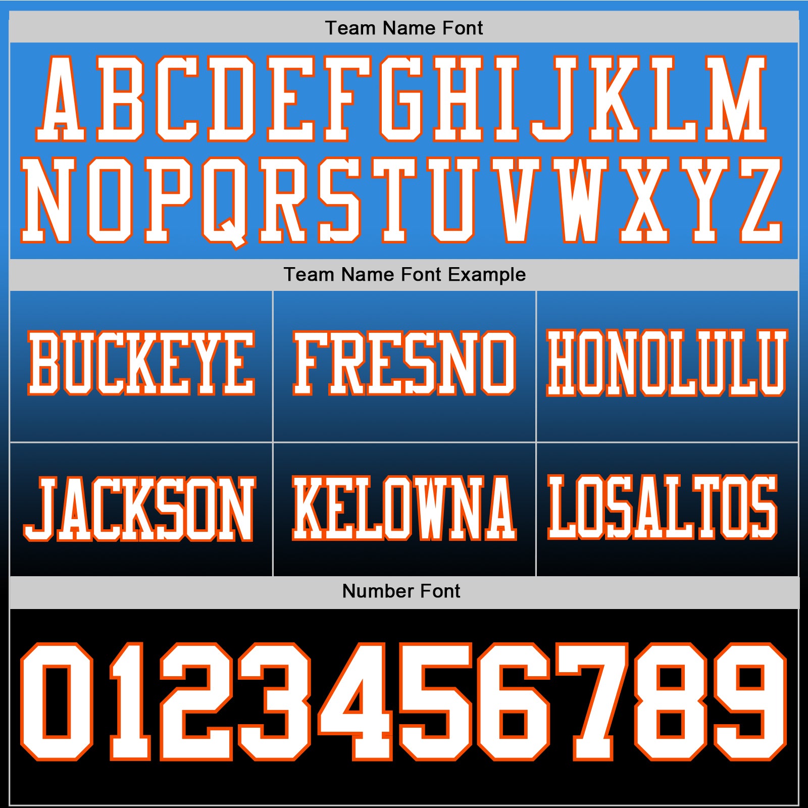 Custom Powder Blue White Black-Orange Authentic Fade Fashion Football Jersey