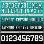 Custom Aqua White-Black Authentic Fade Fashion Football Jersey