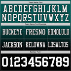 Custom Midnight Green White-Black Authentic Fade Fashion Football Jersey